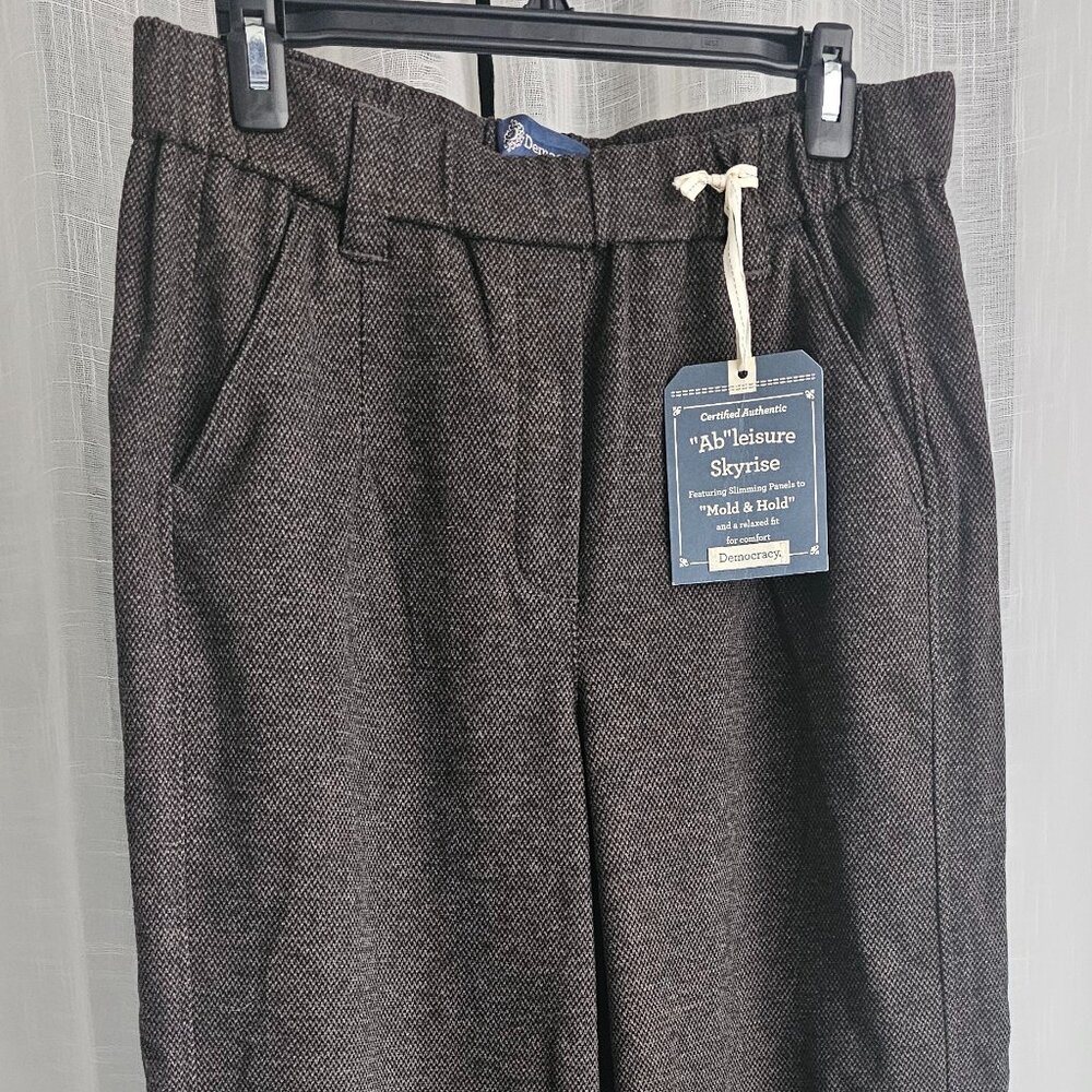 Democracy "Ab"leisure Skyrise Pull On Wide Leg Pants with Side Panels Size LP N